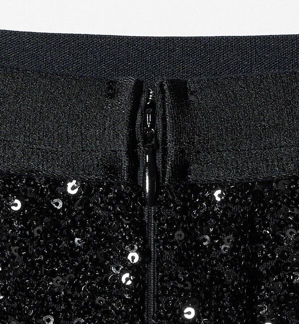 UNITED ARROWS「スパンコール Iライン スカート」|タイト|