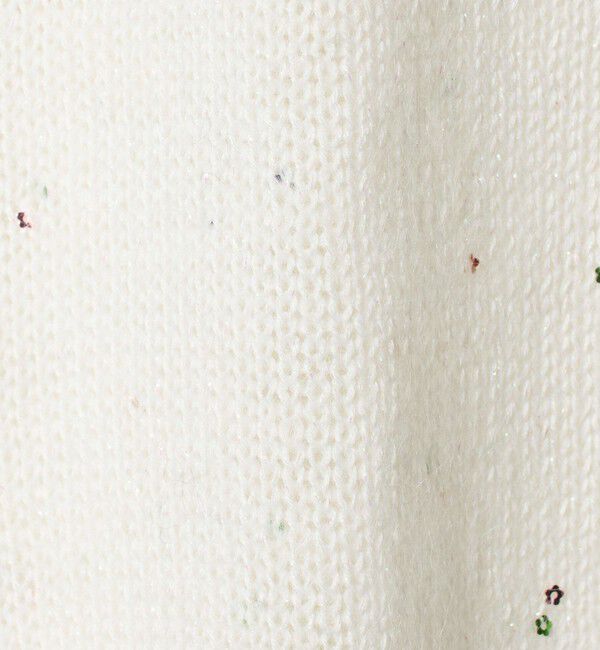 UNITED ARROWS「フラワー スパンコール クルーネック ニット」|ニット・セーター|