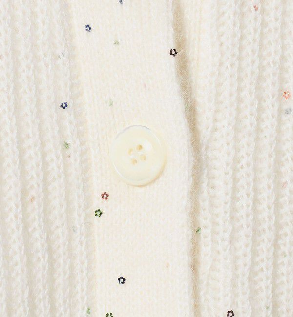 UNITED ARROWS「フラワー スパンコール カーディガン」|カーディガン|