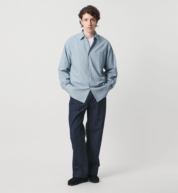 UNITED ARROWS「カリビアーナミルズ ブラッシュド レギュラーカラーシャツ」|シャツ・ブラウス|