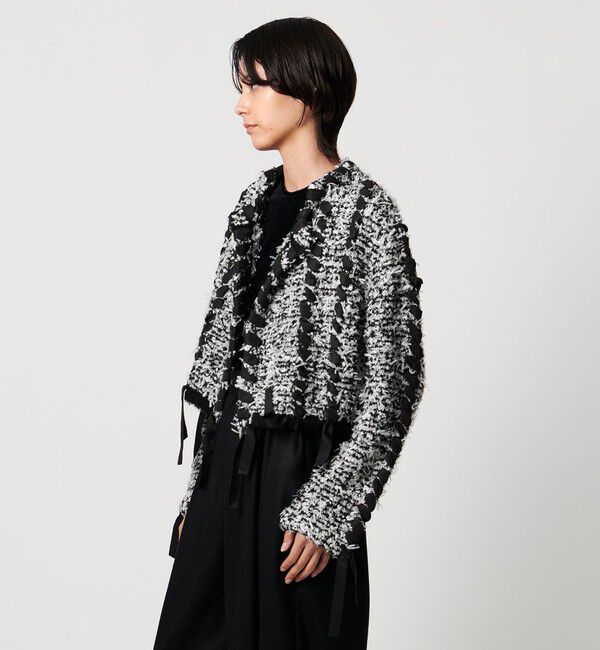 AEWEN MATOPH「＜AEWEN MATOPH＞ツイードライクニットジャケット」|ノーカラージャケット|