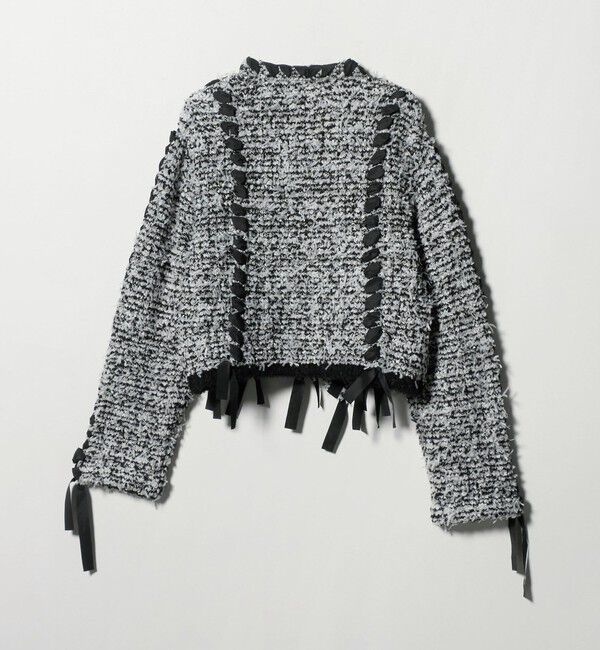 AEWEN MATOPH「＜AEWEN MATOPH＞ツイードライクニットジャケット」|ノーカラージャケット|