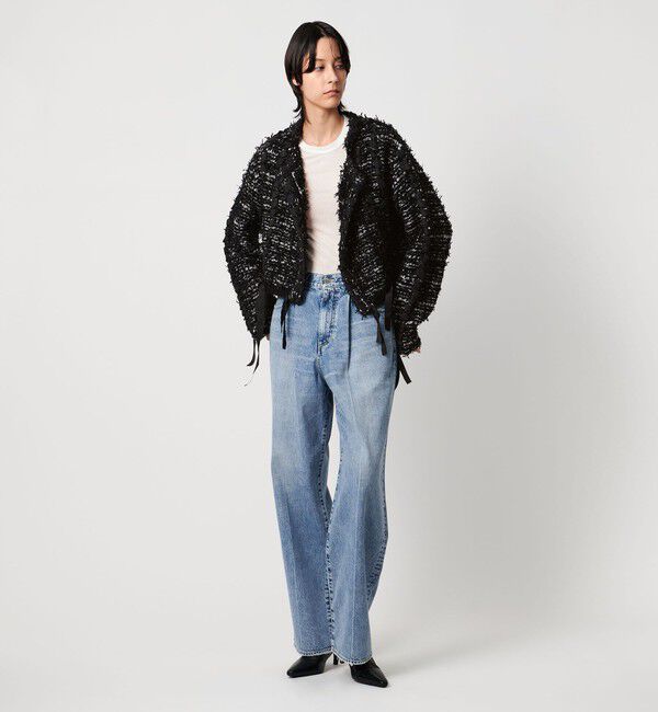 AEWEN MATOPH「＜AEWEN MATOPH＞ツイードライクニットジャケット」|ノーカラージャケット|