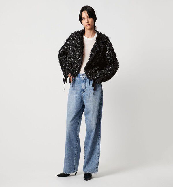 AEWEN MATOPH「＜AEWEN MATOPH＞ツイードライクニットジャケット」|ノーカラージャケット|