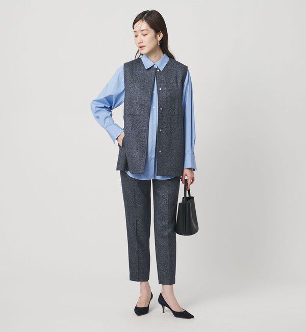 UNITED ARROWS「MOKU ３カラー ツイードライク スリムパンツ」|スラックス|