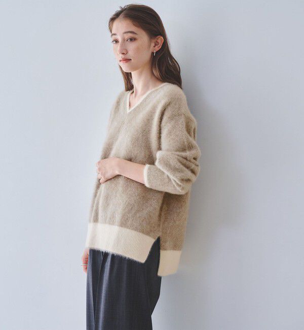 UNITED ARROWS「フォックスカシミヤ Vネック ニット」|ニット・セーター|