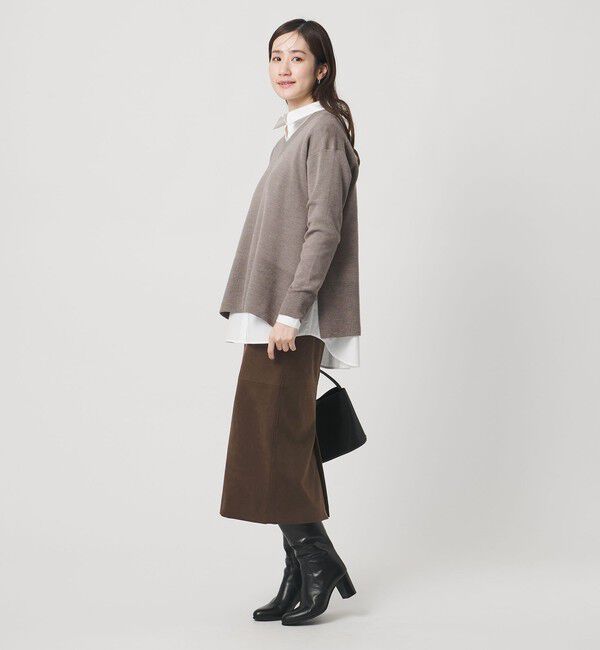 UNITED ARROWS「スエードライク タイトスカート ‐ウォッシャブル‐」|タイト|