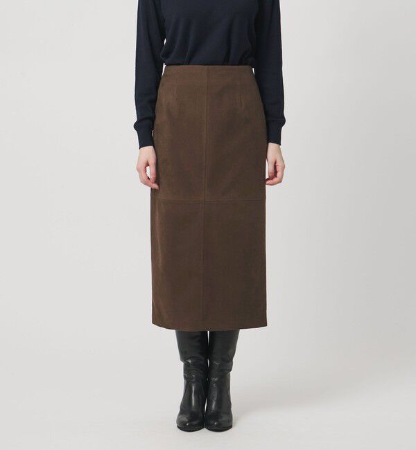 UNITED ARROWS「スエードライク タイトスカート ‐ウォッシャブル‐」|タイト|