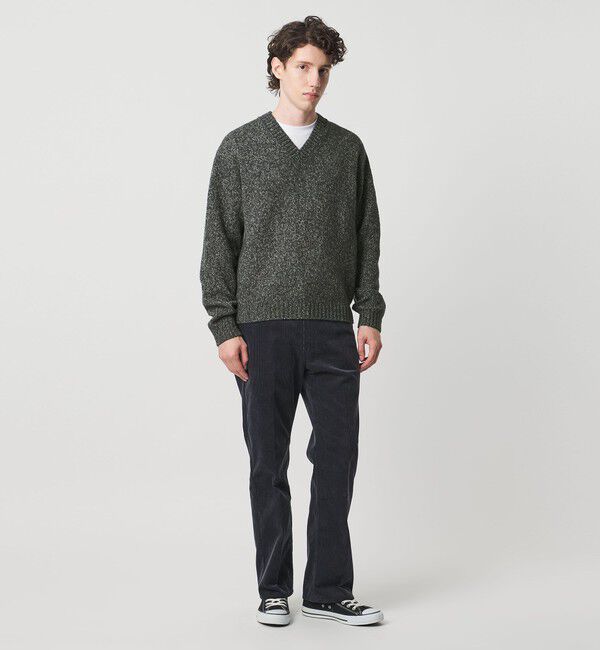 UNITED ARROWS「ウール コットン カシミア ムリネ Vネック ニット」|ニット・セーター|