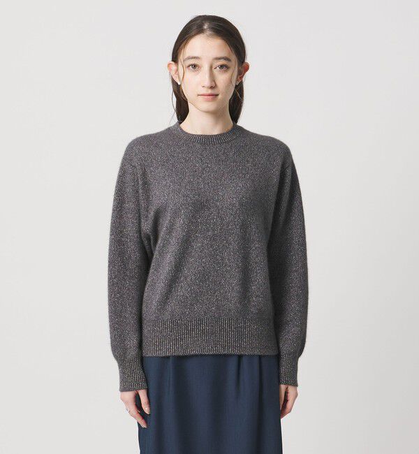 UNITED ARROWS「フォックス ウール ラメ クルーネック ニット」|ニット・セーター|