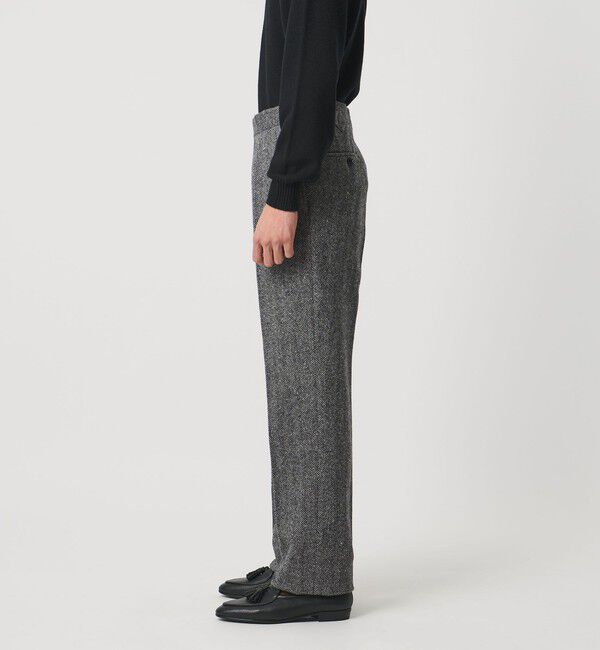 UNITED ARROWS「ヘリンボーンツイード 1プリーツ スラックス」|スラックス|