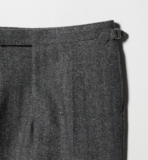UNITED ARROWS「ヘリンボーンツイード 1プリーツ スラックス」|スラックス|