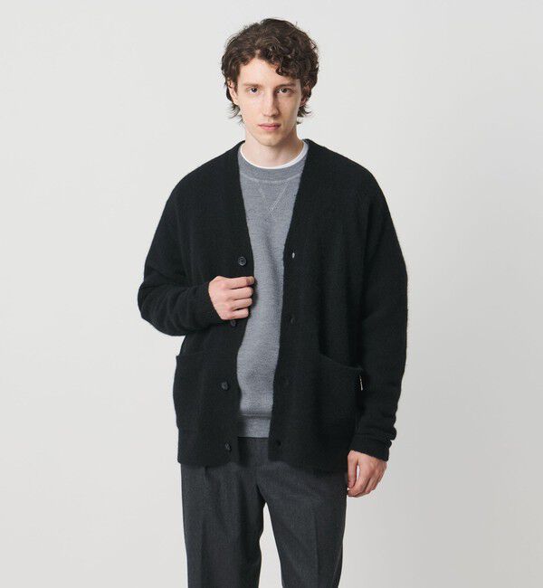 UNITED ARROWS「ヤク ヘアリー カーディガン」|カーディガン|BLACK