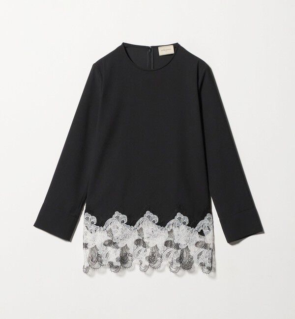 UNITED ARROWS「バックサテン レースコンビ ブラウス ‐ウォッシャブル‐」|シャツ・ブラウス|