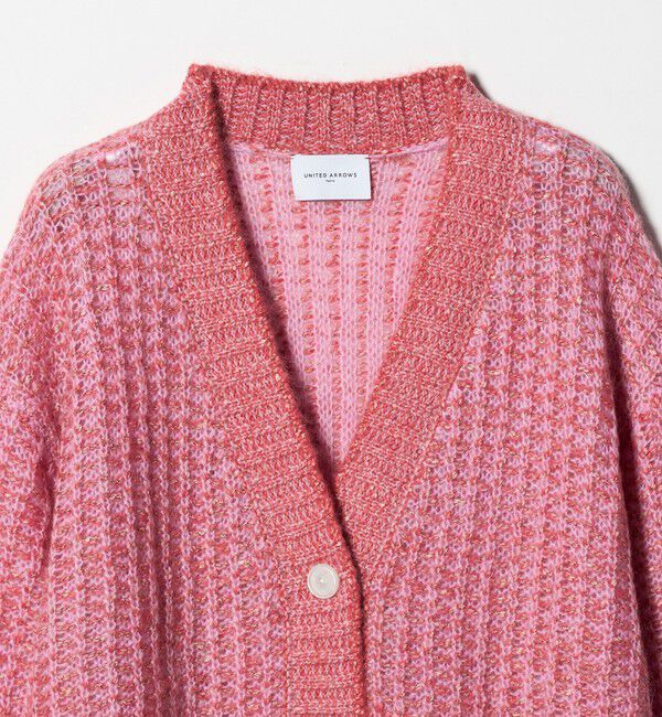 UNITED ARROWS「カラーミックス インレイド カーディガン」|カーディガン|