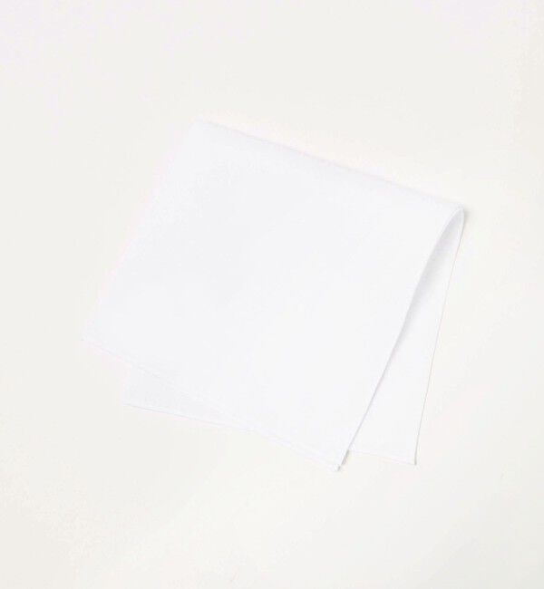 UNITED ARROWS green label relaxing「麻 30cm&times;30cm ポケットチーフ」|ハンカチ|OFF WHITE