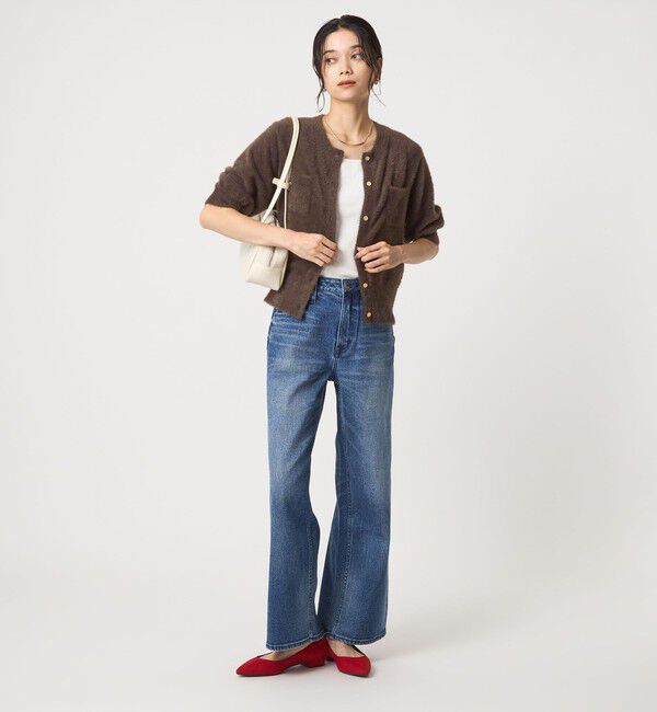 UNITED ARROWS green label relaxing「フラッフフェザー ショートスリーブ ニット カーディガン -ウォッシャブル-」|カーディガン|