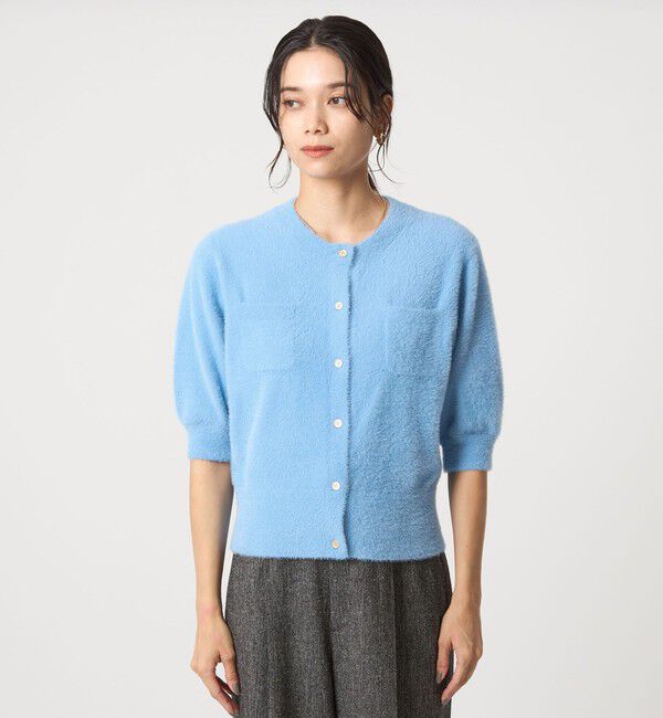 UNITED ARROWS green label relaxing「フラッフフェザー ショートスリーブ ニット カーディガン -ウォッシャブル-」|カーディガン|