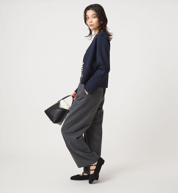 UNITED ARROWS green label relaxing「フォルム ゴールドカラーボタン ニット カーディガン ウォッシャブル」|カーディガン|