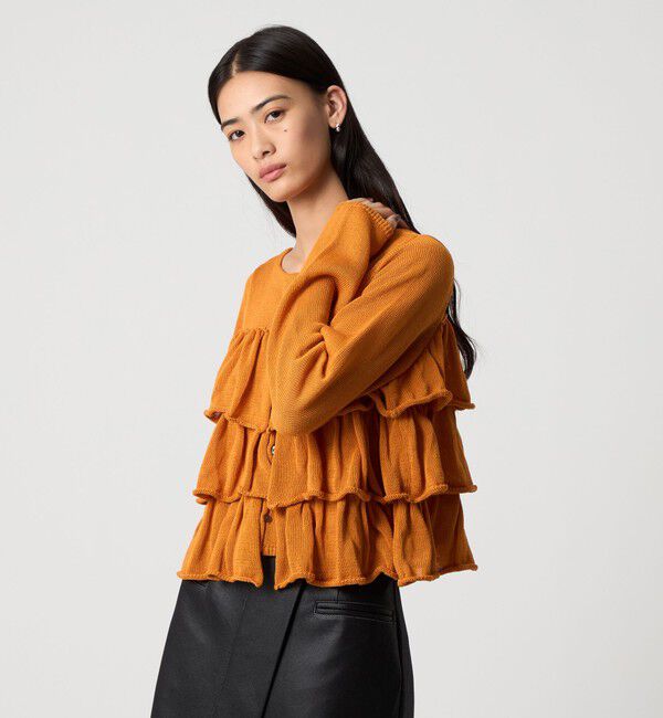 EMMEL REFINES「＜EMMEL REFINES＞EM HW ティアード フリル 2WAY ニット」|ニット・セーター|