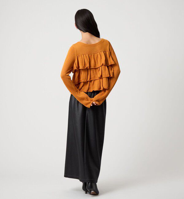 EMMEL REFINES「＜EMMEL REFINES＞EM HW ティアード フリル 2WAY ニット」|ニット・セーター|