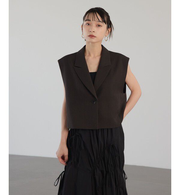 EMMEL REFINES「＜EMMEL REFINES＞EM ショート ジレ」|ベスト・ジレ|