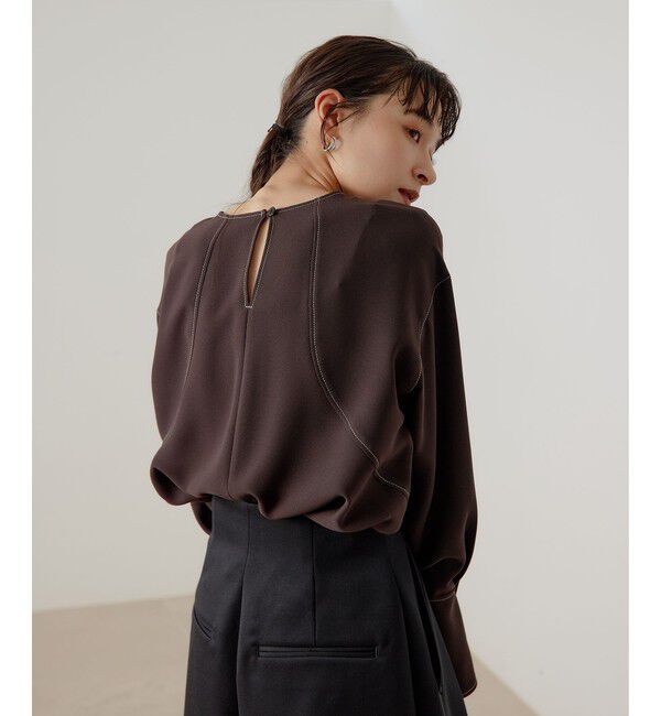 EMMEL REFINES「＜EMMEL REFINES＞EM ステッチ 2WAY ブラウス」|シャツ・ブラウス|