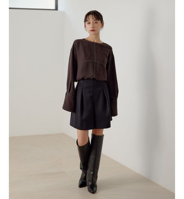 EMMEL REFINES「＜EMMEL REFINES＞EM ステッチ 2WAY ブラウス」|シャツ・ブラウス|