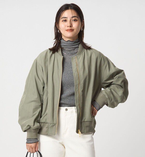 UNITED ARROWS green label relaxing「ツイル コクーン MA-1 ウォッシャブル 撥水 吸湿発熱」|ブルゾン・スタジャン|