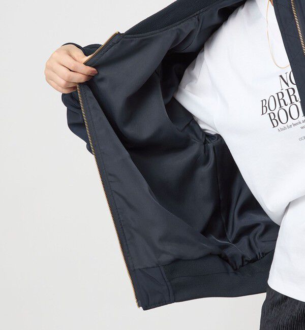 UNITED ARROWS green label relaxing「ツイル コクーン MA-1 ウォッシャブル 撥水 吸湿発熱」|ブルゾン・スタジャン|