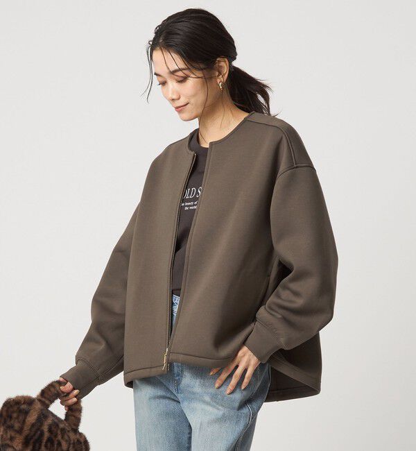 UNITED ARROWS green label relaxing「ダンボール ノーカラー ブルゾン」|ブルゾン・スタジャン|