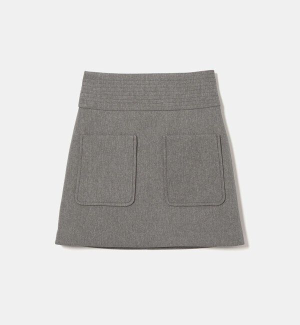 EMMEL REFINES「＜EMMEL REFINES＞EM ボンディング ミニスカート」|スカート|DK.GRAY