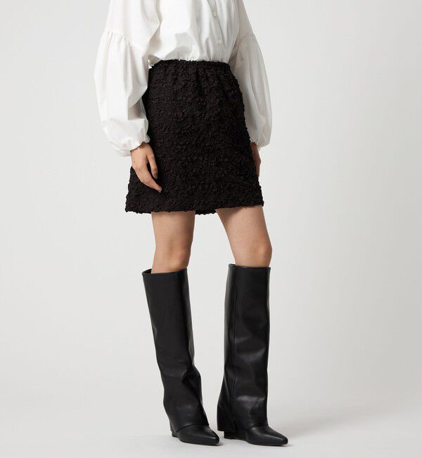 EMMEL REFINES「＜EMMEL REFINES＞EM フクレジャカード ミニスカート」|スカート|