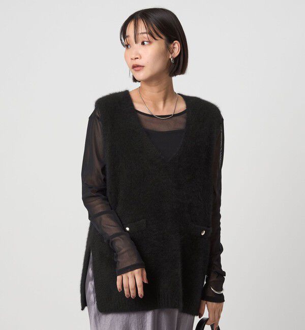 UNITED ARROWS green label relaxing「ヘアリー ニット ベスト」|ベスト・ジレ|