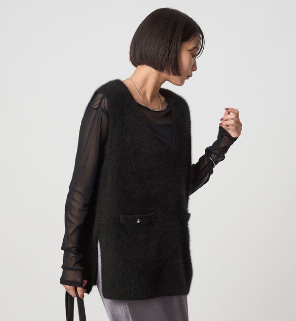 UNITED ARROWS green label relaxing「ヘアリー ニット ベスト」|ベスト・ジレ|