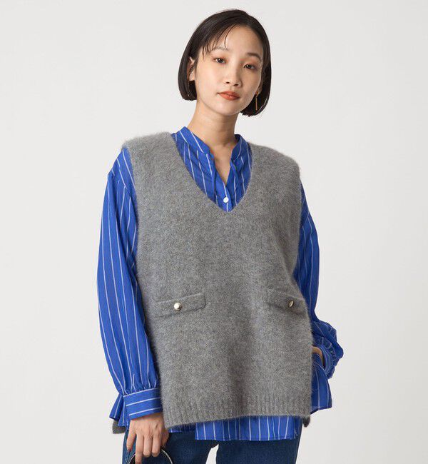 UNITED ARROWS green label relaxing「ヘアリー ニット ベスト」|ベスト・ジレ|