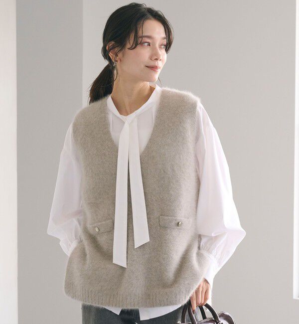 UNITED ARROWS green label relaxing「ヘアリー ニット ベスト」|ベスト・ジレ|