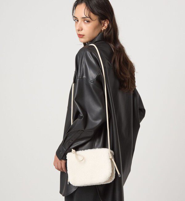 UNITED ARROWS green label relaxing「ボア ジップ ミニショルダーバッグ / ポシェット」|ショルダー・メッセンジャー|