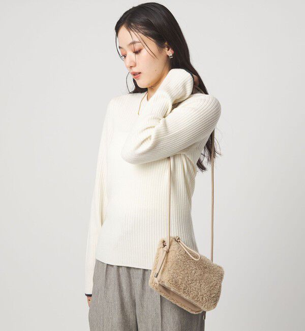 UNITED ARROWS green label relaxing「ボア ジップ ミニショルダーバッグ / ポシェット」|ショルダー・メッセンジャー|