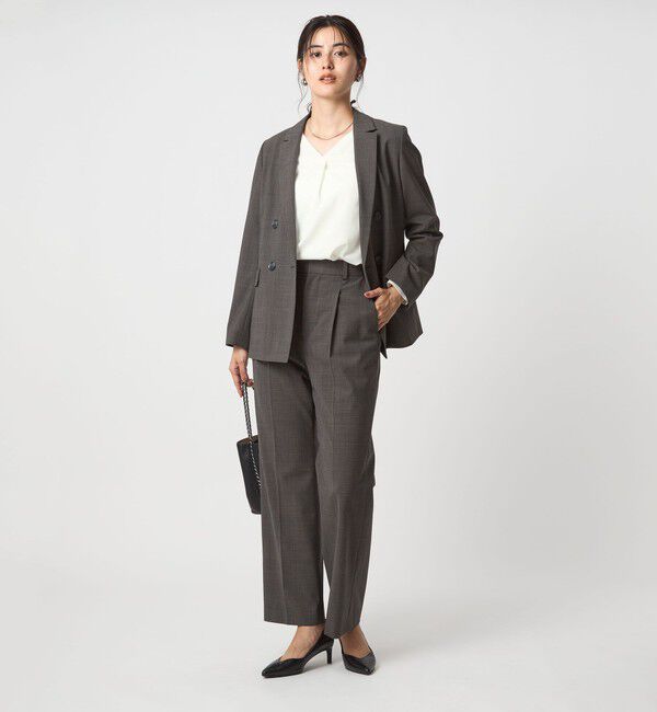 UNITED ARROWS green label relaxing「肩タック Vネック ブラウス マシンウォッシャブル UVカット」|シャツ・ブラウス|