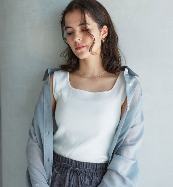 UNITED ARROWS green label relaxing「デコルテ フライス タンクトップ 2」|タンクトップ|