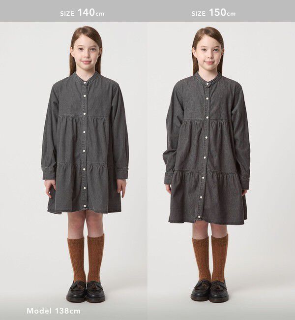 UNITED ARROWS green label relaxing「デニム ティアード チュニック ワンピ / キッズ  100cm-160cm」|チュニック|