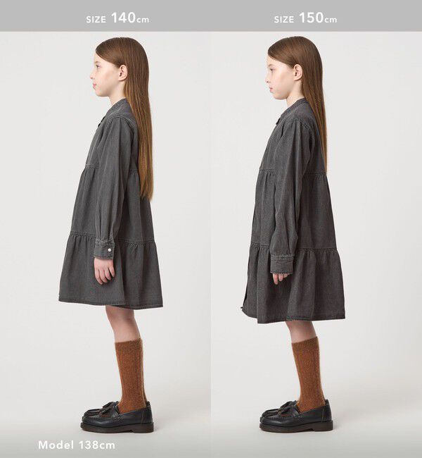 UNITED ARROWS green label relaxing「デニム ティアード チュニック ワンピ / キッズ  100cm-160cm」|チュニック|
