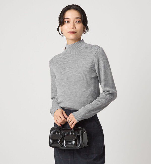 UNITED ARROWS green label relaxing「ウール リブ ボトルネック ニット プルオーバー ウォッシャブル」|ニット・セーター|