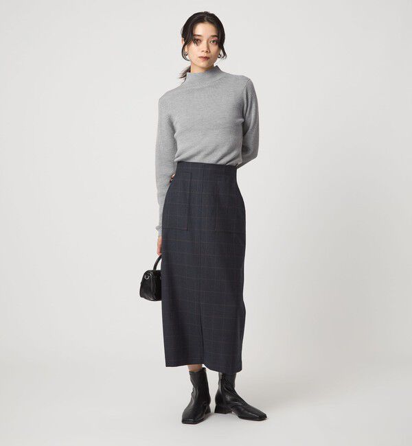 UNITED ARROWS green label relaxing「ウール リブ ボトルネック ニット プルオーバー ウォッシャブル」|ニット・セーター|