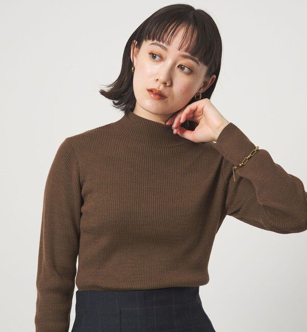 UNITED ARROWS green label relaxing「ウール リブ ボトルネック ニット プルオーバー ウォッシャブル」|ニット・セーター|MD.BROWN