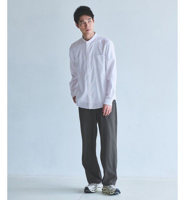 UNITED ARROWS green label relaxing「W/R オックス バンドカラー シャツ」|シャツ・ブラウス|