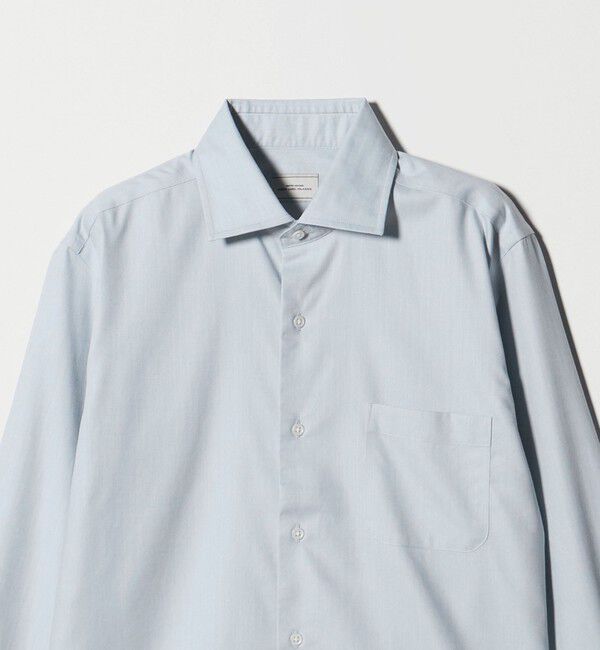 UNITED ARROWS green label relaxing「コットン ヘリンボーン ワイドカラー ドレスシャツ -形態安定-」|シャツ・ブラウス|