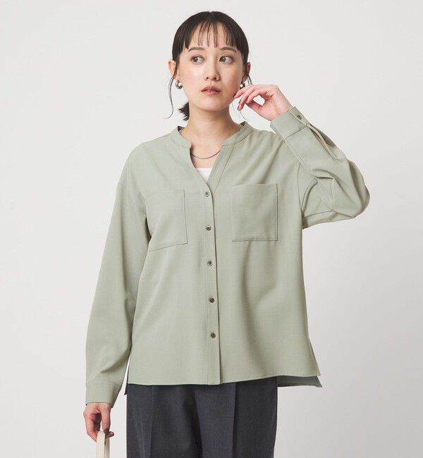 UNITED ARROWS green label relaxing「スキッパー ポケット ロングスリーブ シャツ マシンウォッシャブル」|シャツ・ブラウス|