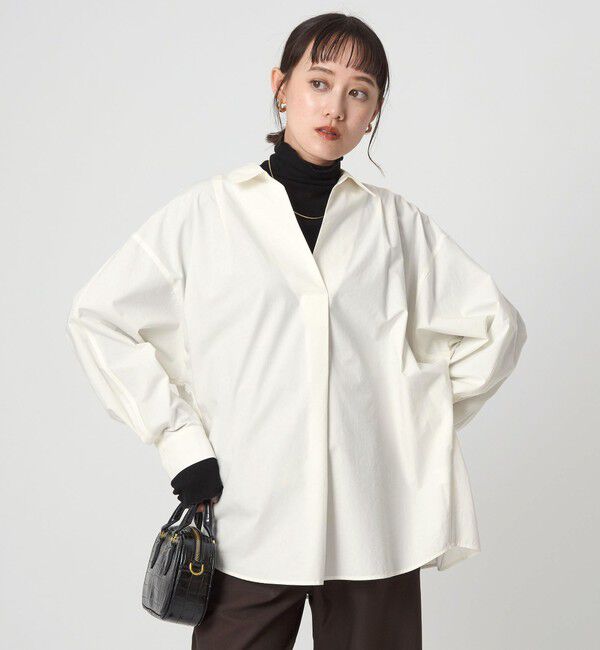 UNITED ARROWS green label relaxing「スキッパー ドルマン シャツ」|シャツ・ブラウス|WHITE